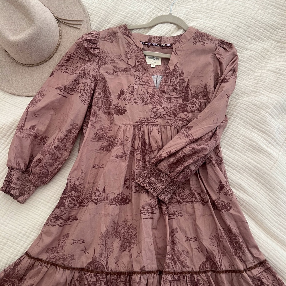 Umgee Mauve Printed Dress
